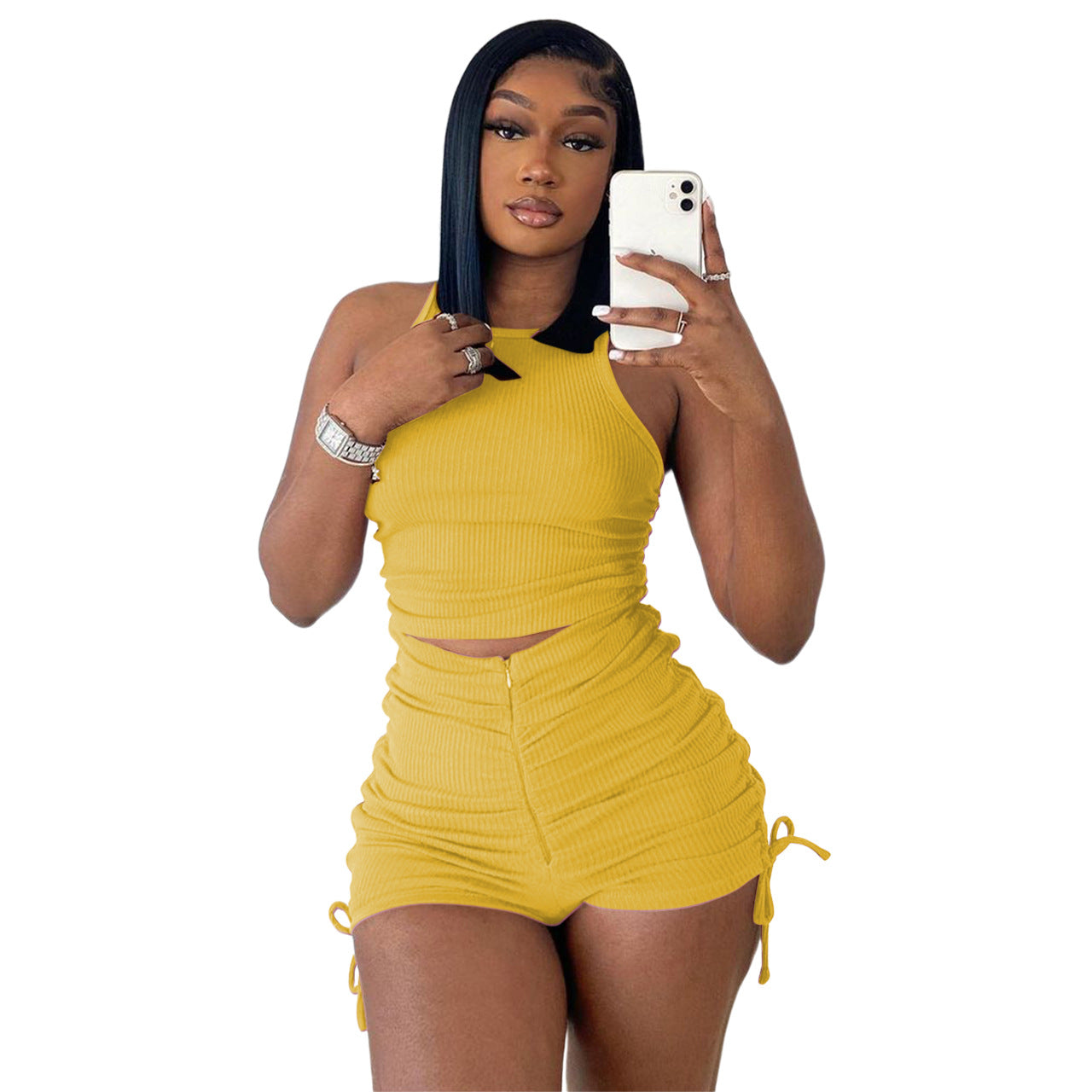 Ruched Two-Piece Set