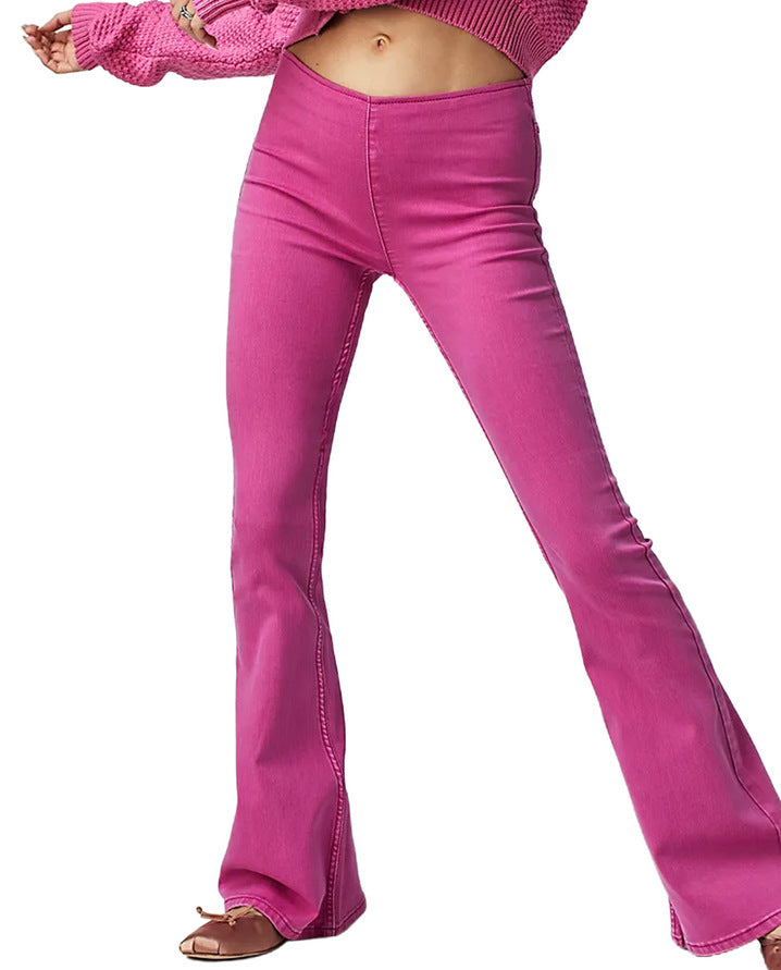 Flared Mid-Waist Denim Jeans