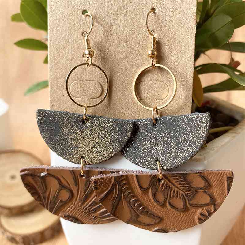 Semicircle Drop Earrings (7499298832472)