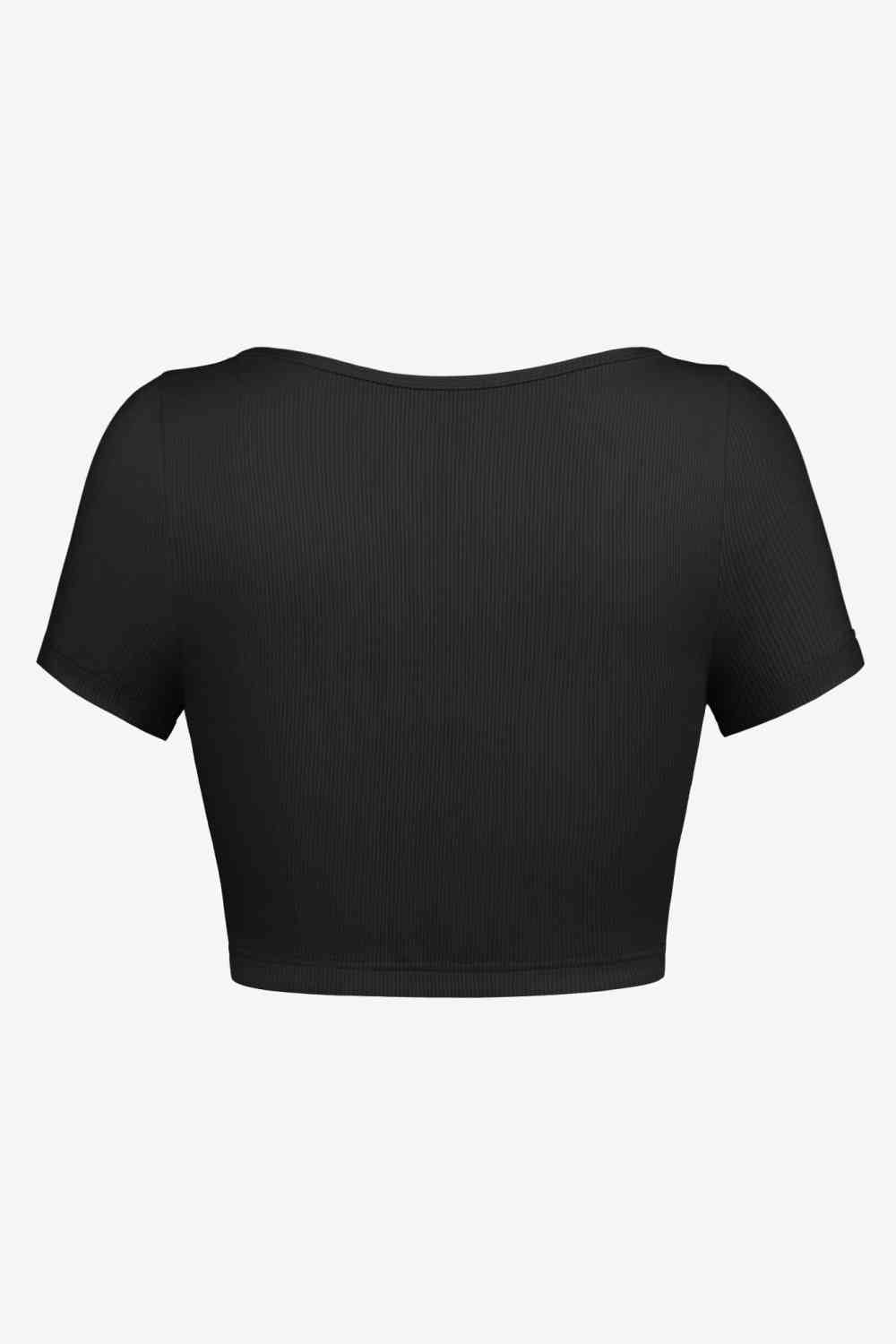Square Neck Ribbed - Crop-Top (7501331234904)