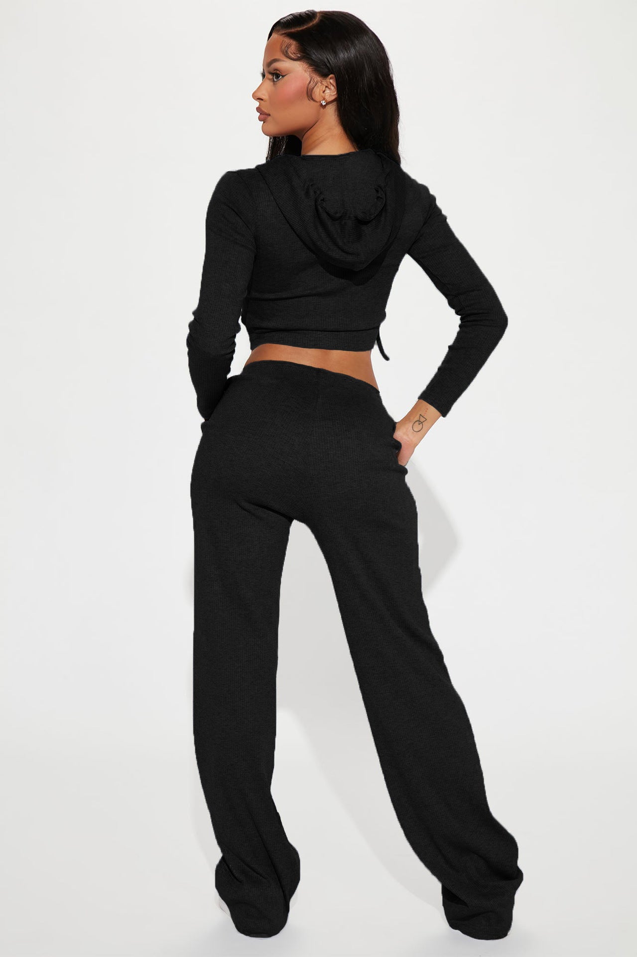 Another Comfy Set - Knitted Hooded Cardigan Two-Piece Set (7516850880600)