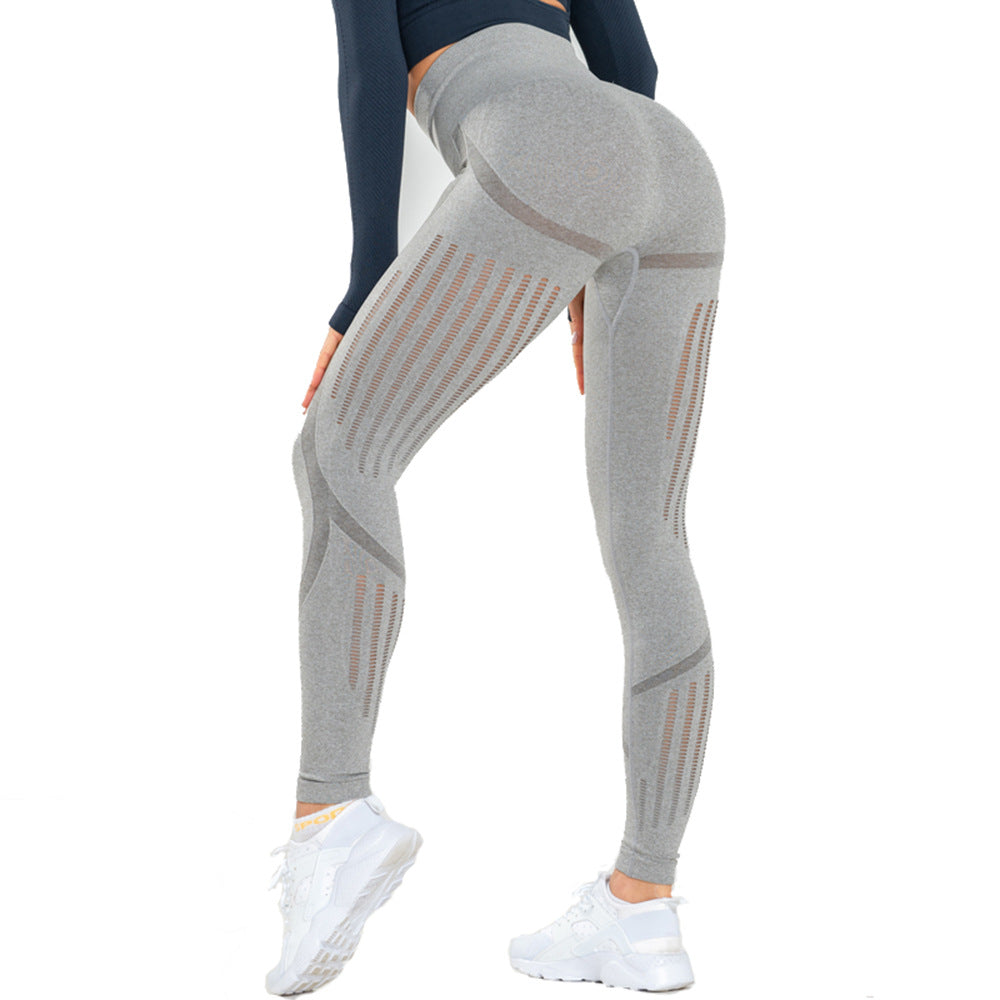 Knitted Seamless - High-High Waist Fitness Yoga Pants (7520615301208)
