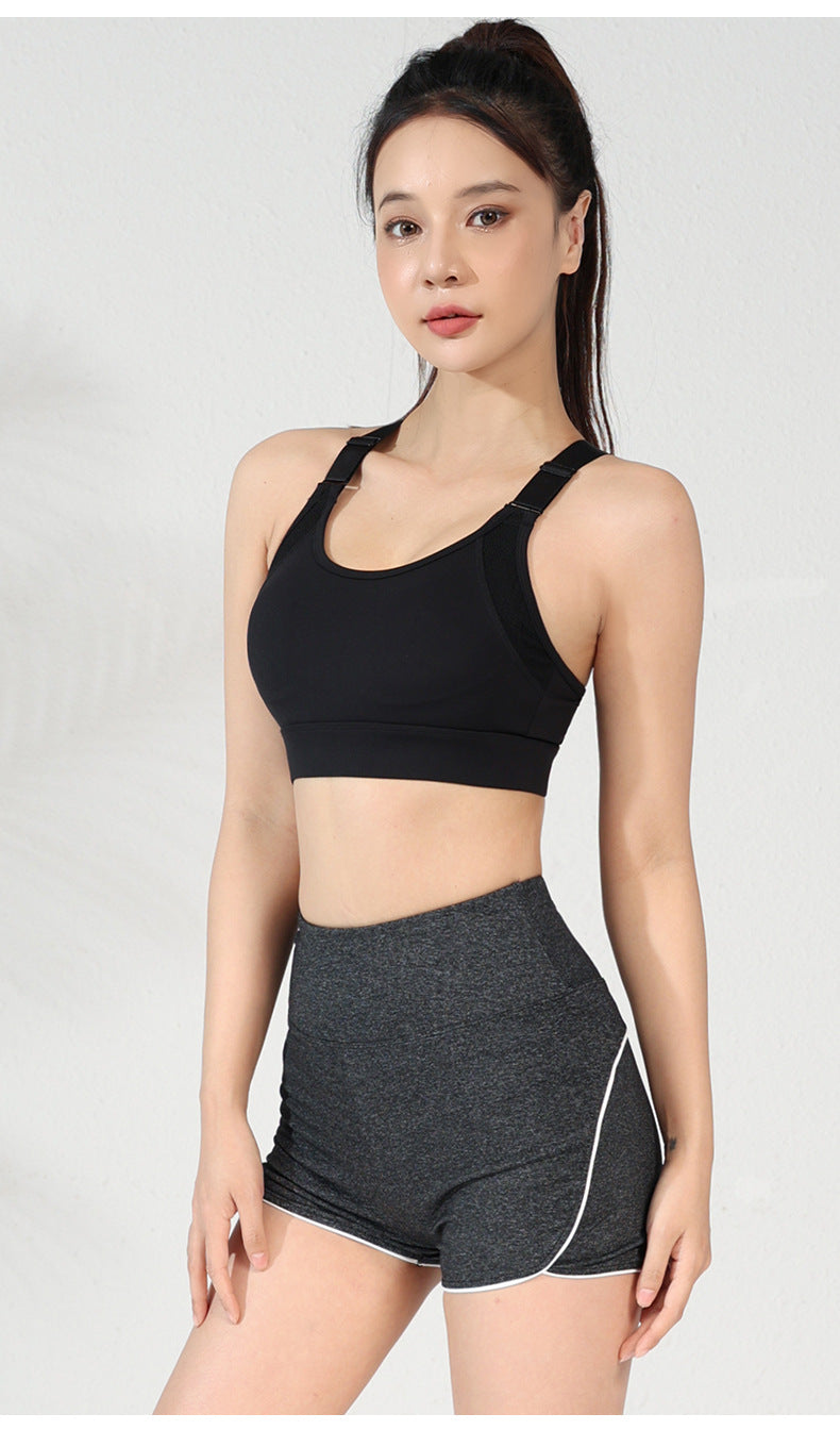 Double-Wide Straps Yoga Bra