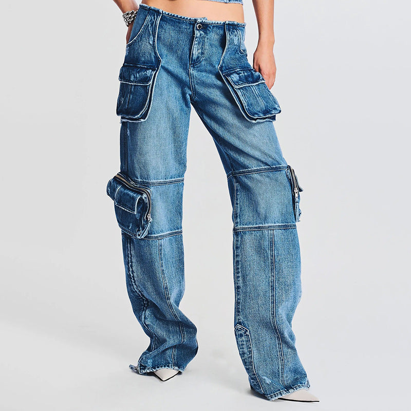 Pockets & Stitching Denim Jeans