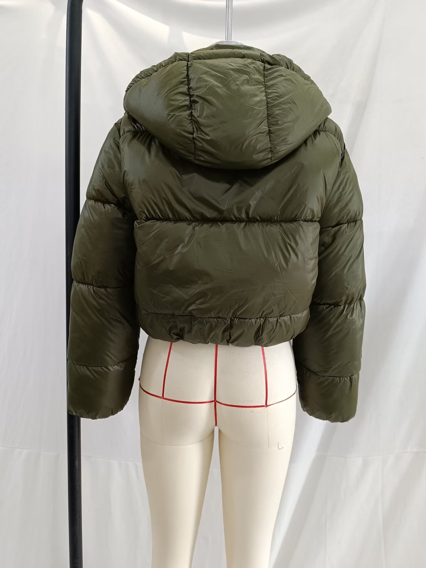 Solid Color Detachable-Hood Jacket