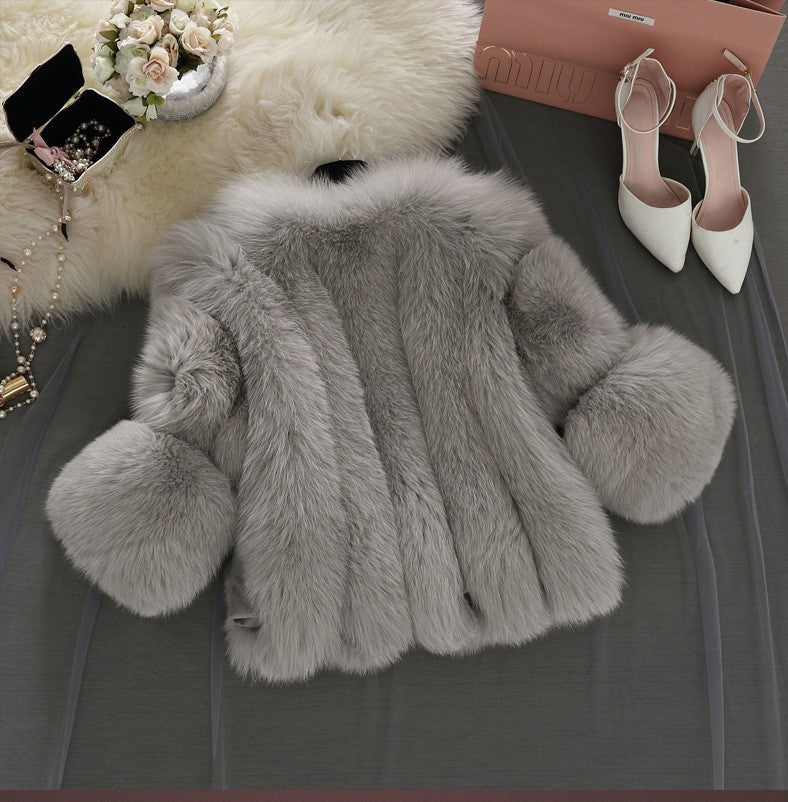 Short-Stitching Fur Coat