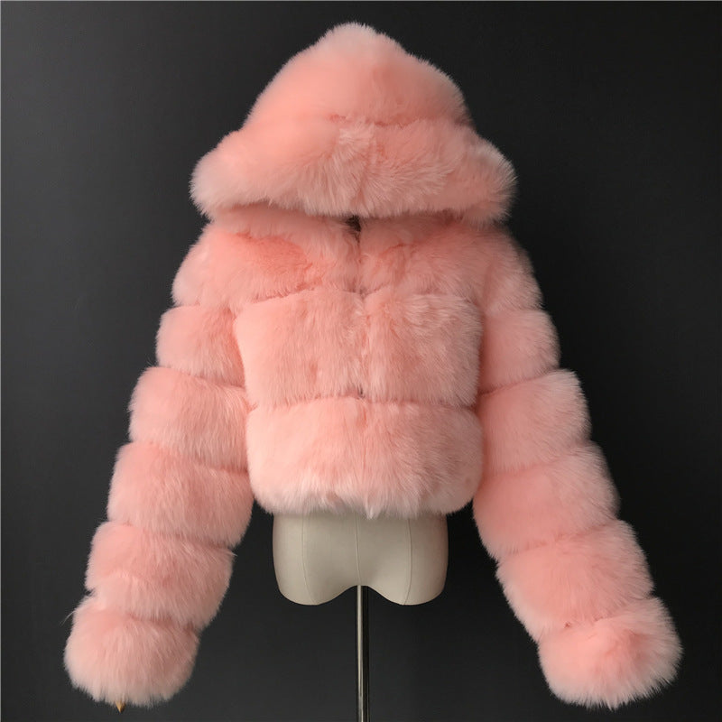 Me So Warm! - Chunky Hooded Fur Coat (7516640280664)