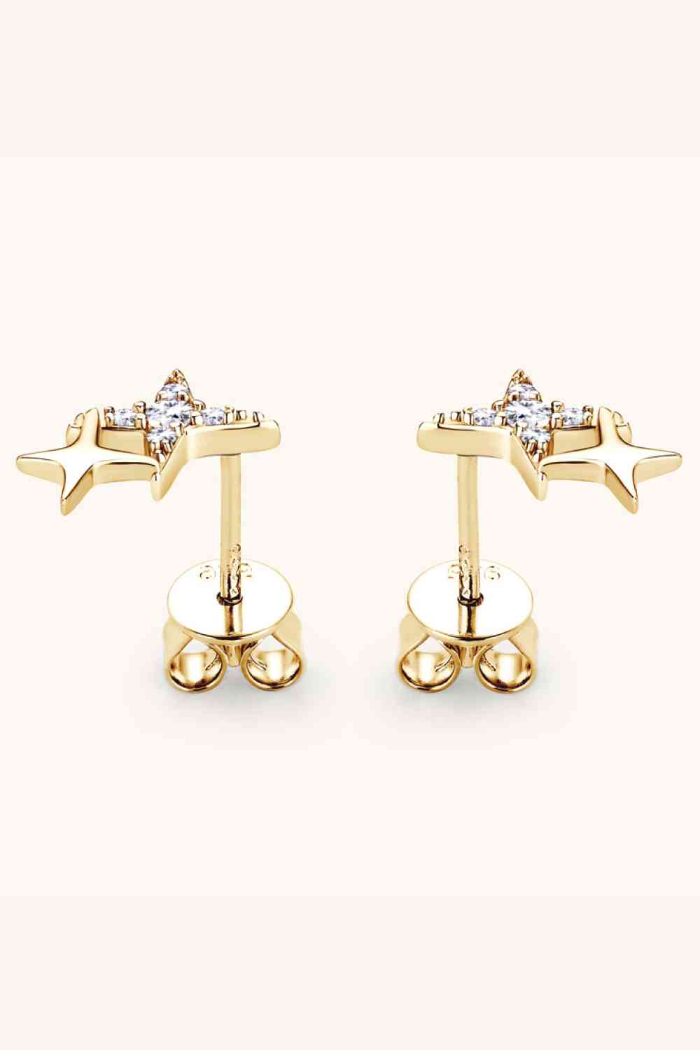 Moissanite 925 Sterling Silver Star Shape Earrings (7499307876440)