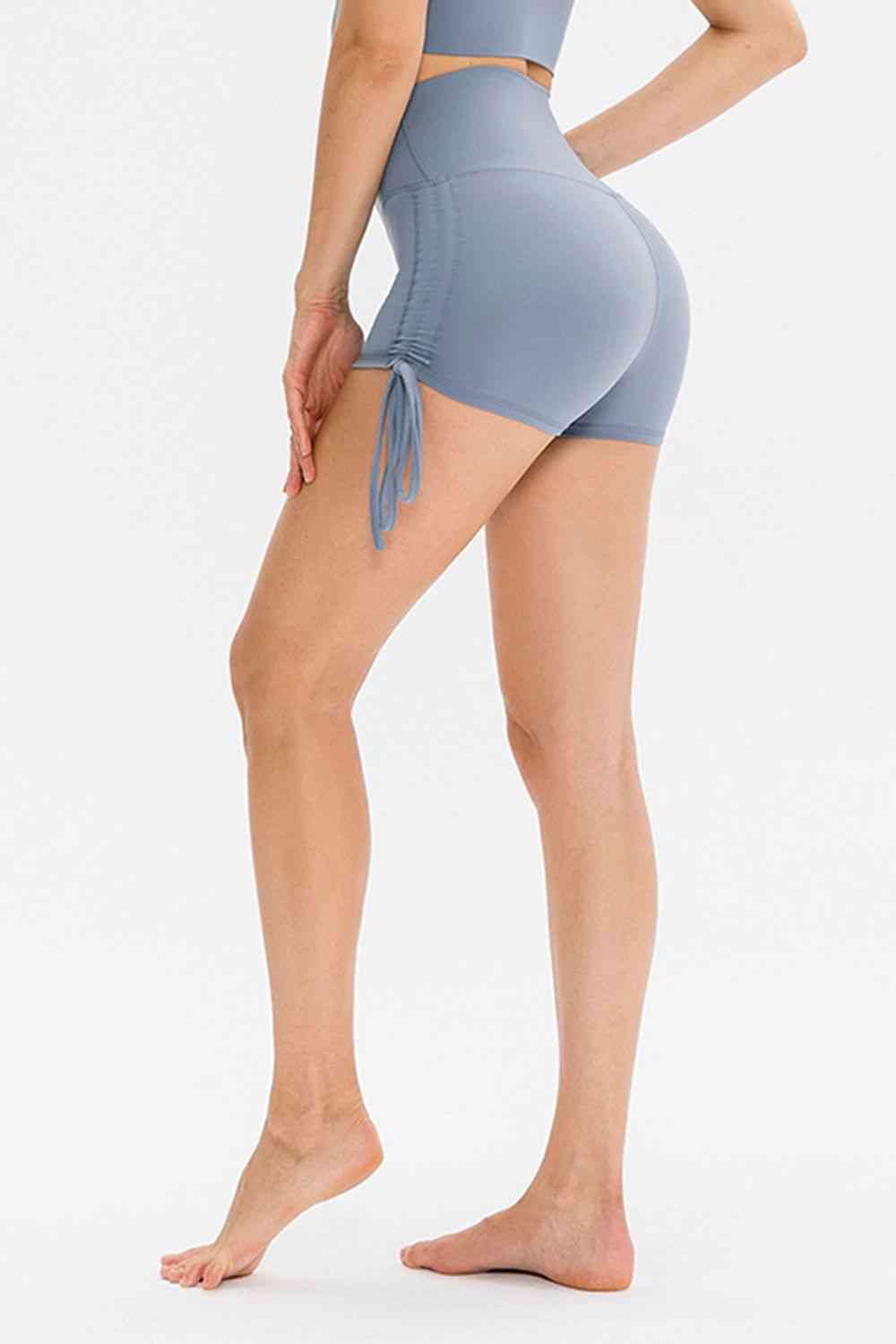 Waistbands & Tied Waistbands - Drawstring Wide Waistband Side Tie Sports Shorts (7500834603096)
