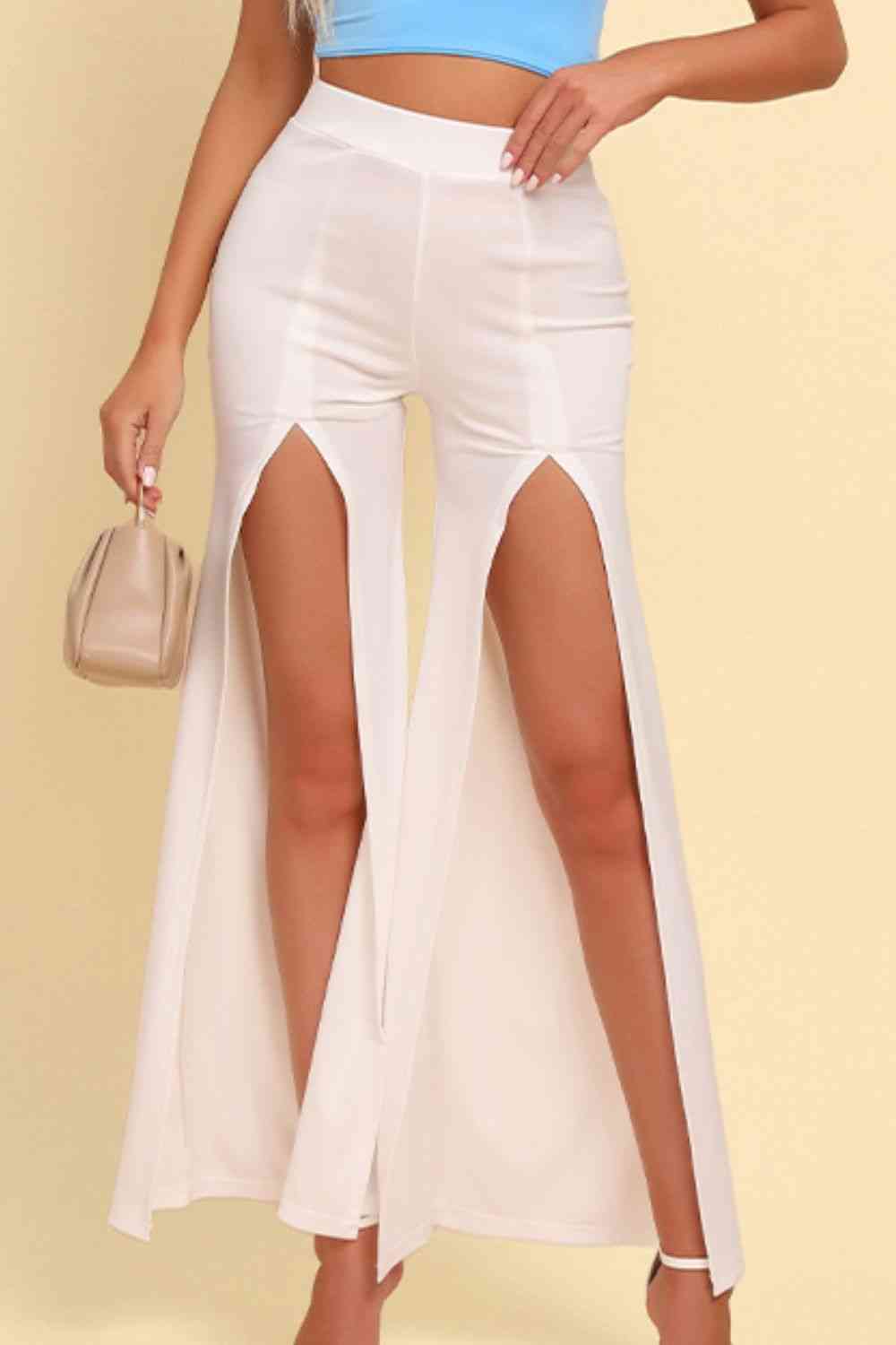 High-Rise - Pull-On Split Pants (7500882640984)