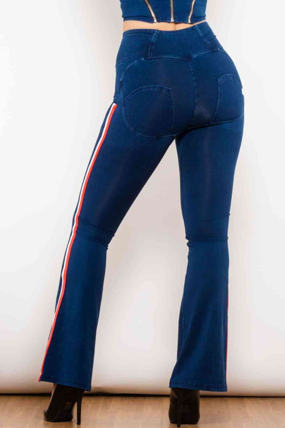 Apple/Mac - Side Stripe Zip Closure Bootcut Jeans (7486624137304)
