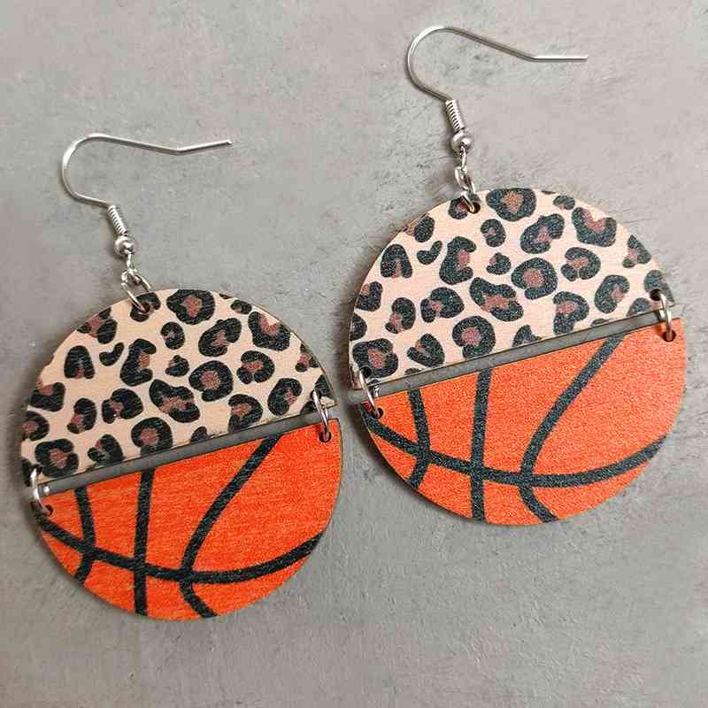 Round Shape - Wooden Dangle Earrings (7499304009816)