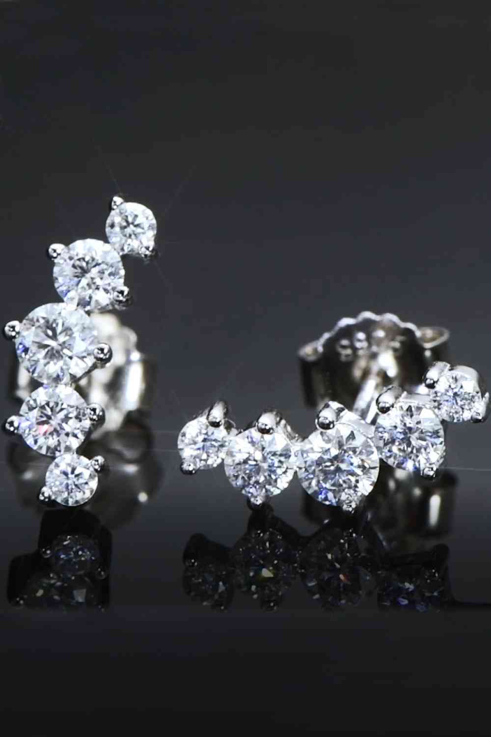 Moissanite Platinum-Plated Earrings (7500198215768)