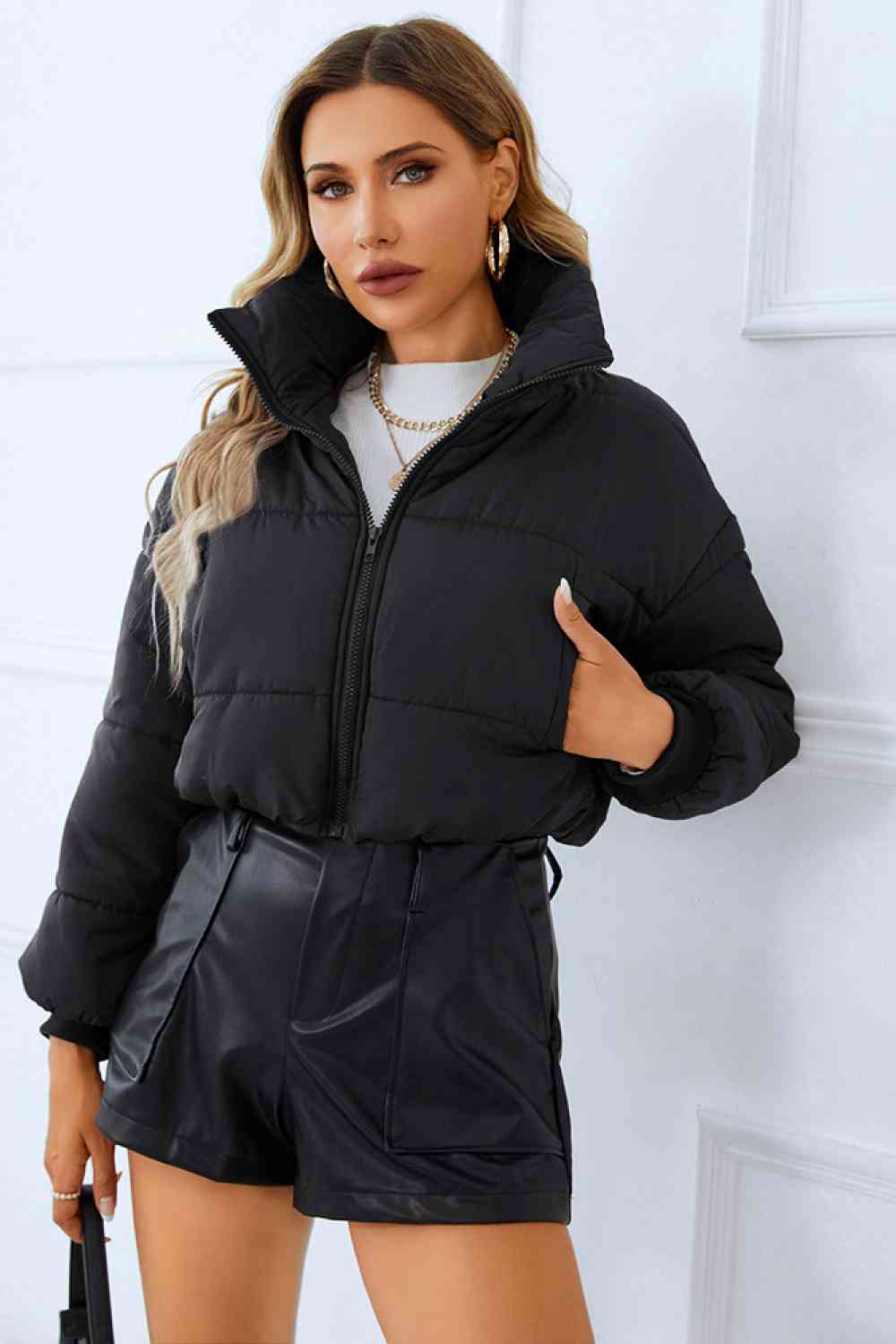 Jacket/Coat - Zip-Up Winter Coat With Pockets (7484291022936)