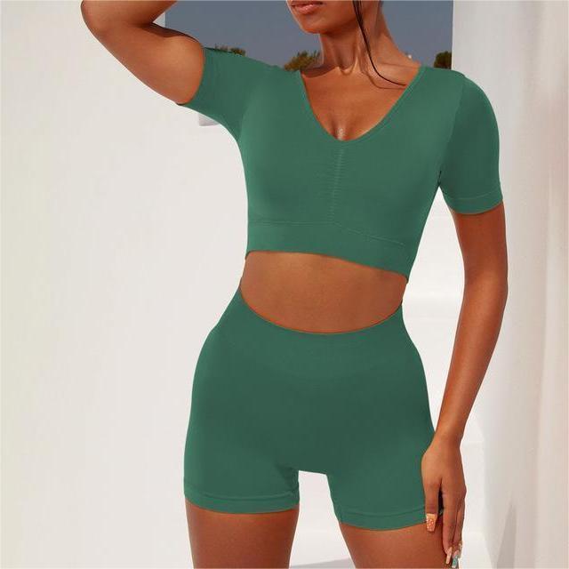 About Fitness - High-Waist Hip Lift Fitness Suit Set (7516861169752)