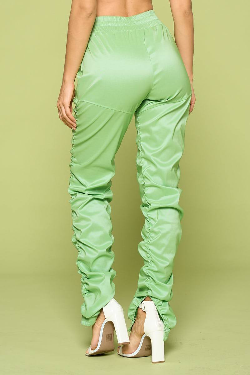 Leather Ruched Pants