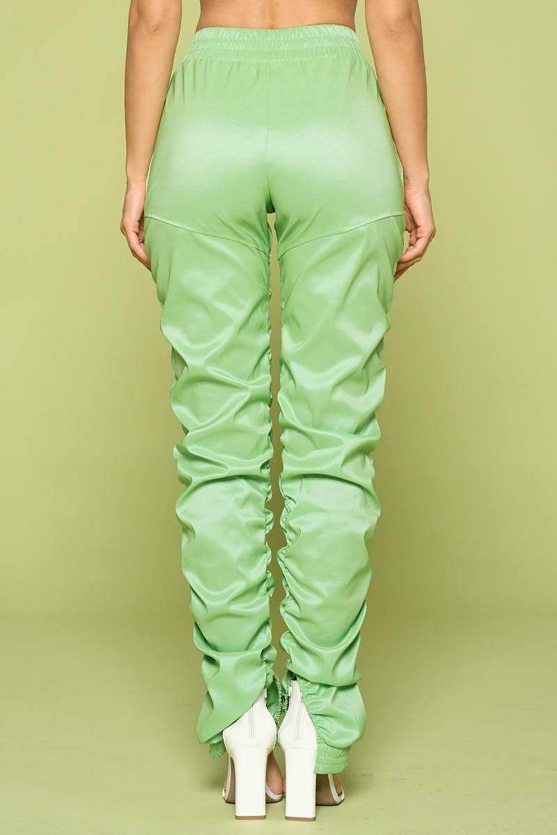 Leather Ruched Pants