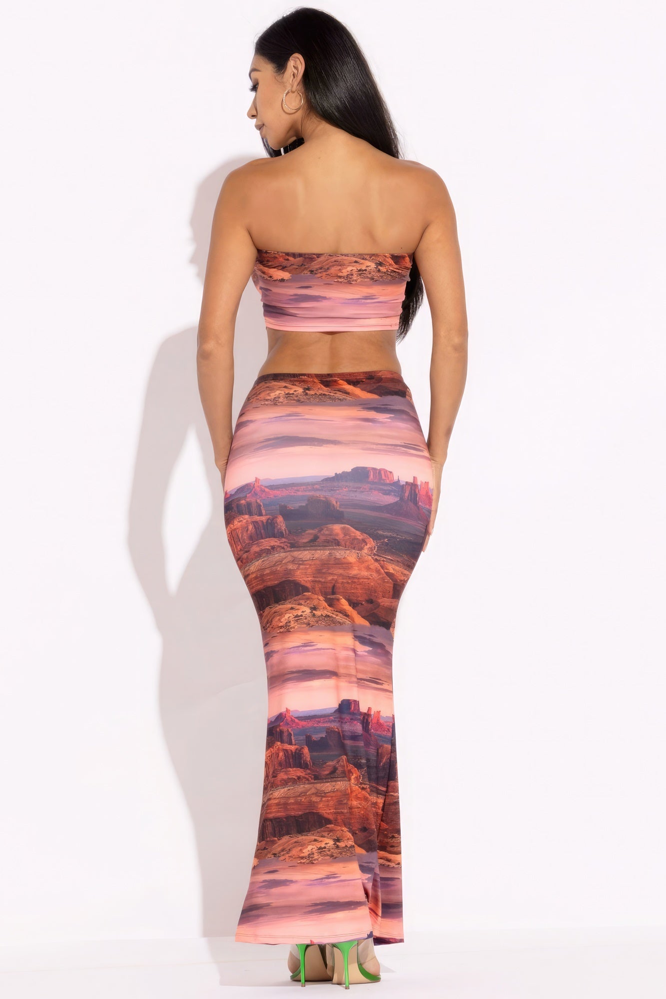Printed Tube-Top & Maxi Skirt Set