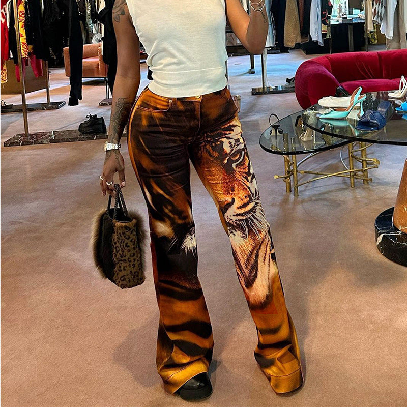 Digital-Animal - High-Waist Printed Yoga Pants (7520615465048)