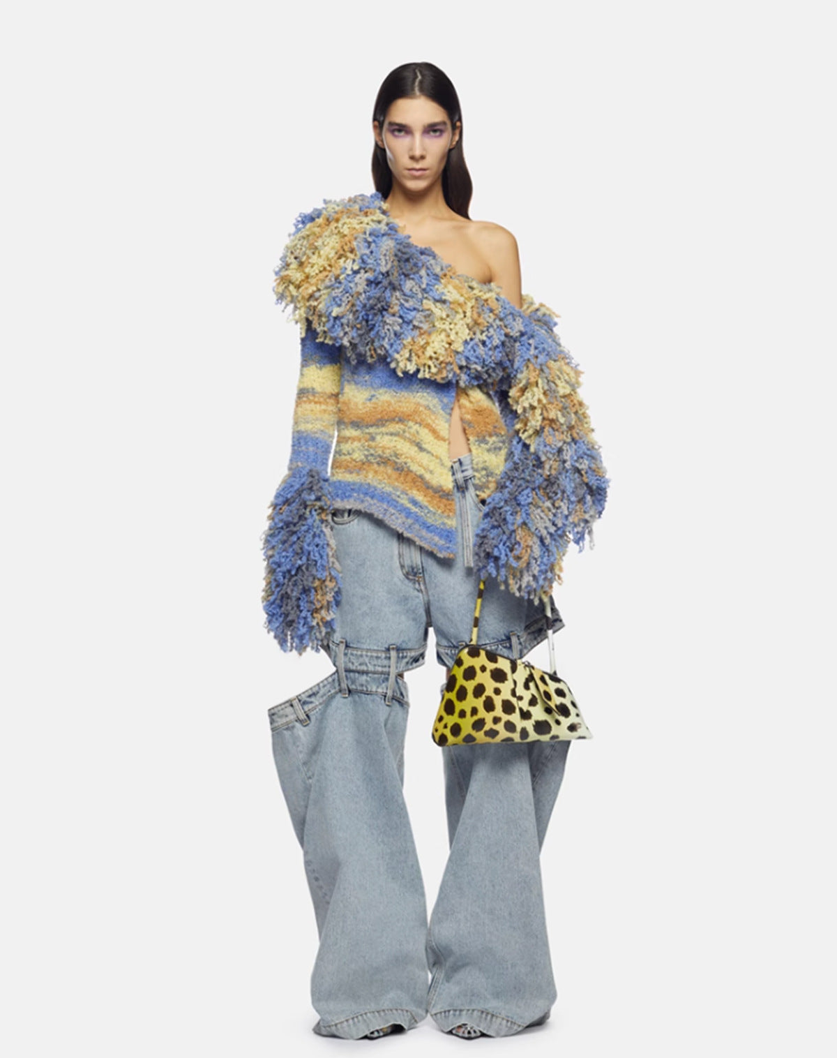Niche Stitching Loose Wide Leg Pants
