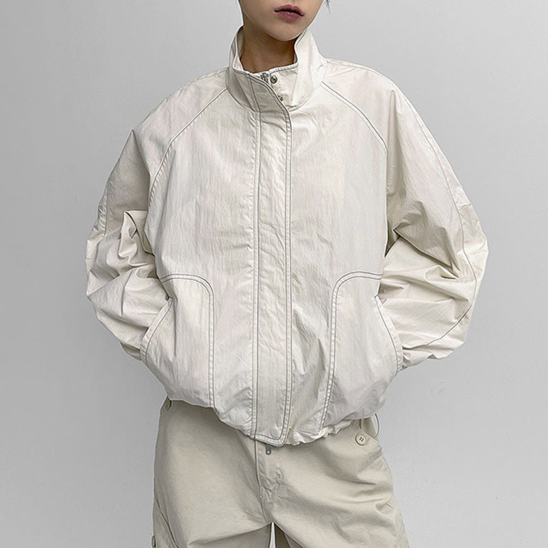 Basic Open-Line Split Woven Coat