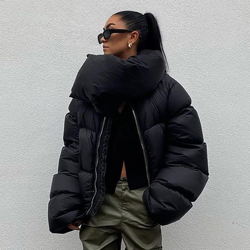 Scarf Coat - Snap-On Scarf Thick Coat (7516640608344)
