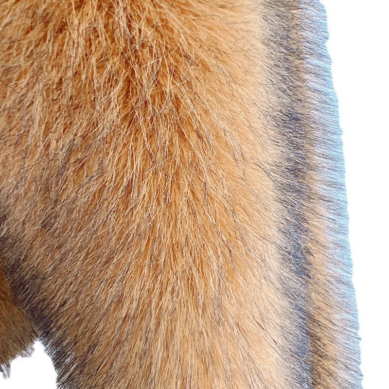 Faux Fur Western Mid-Length Coat
