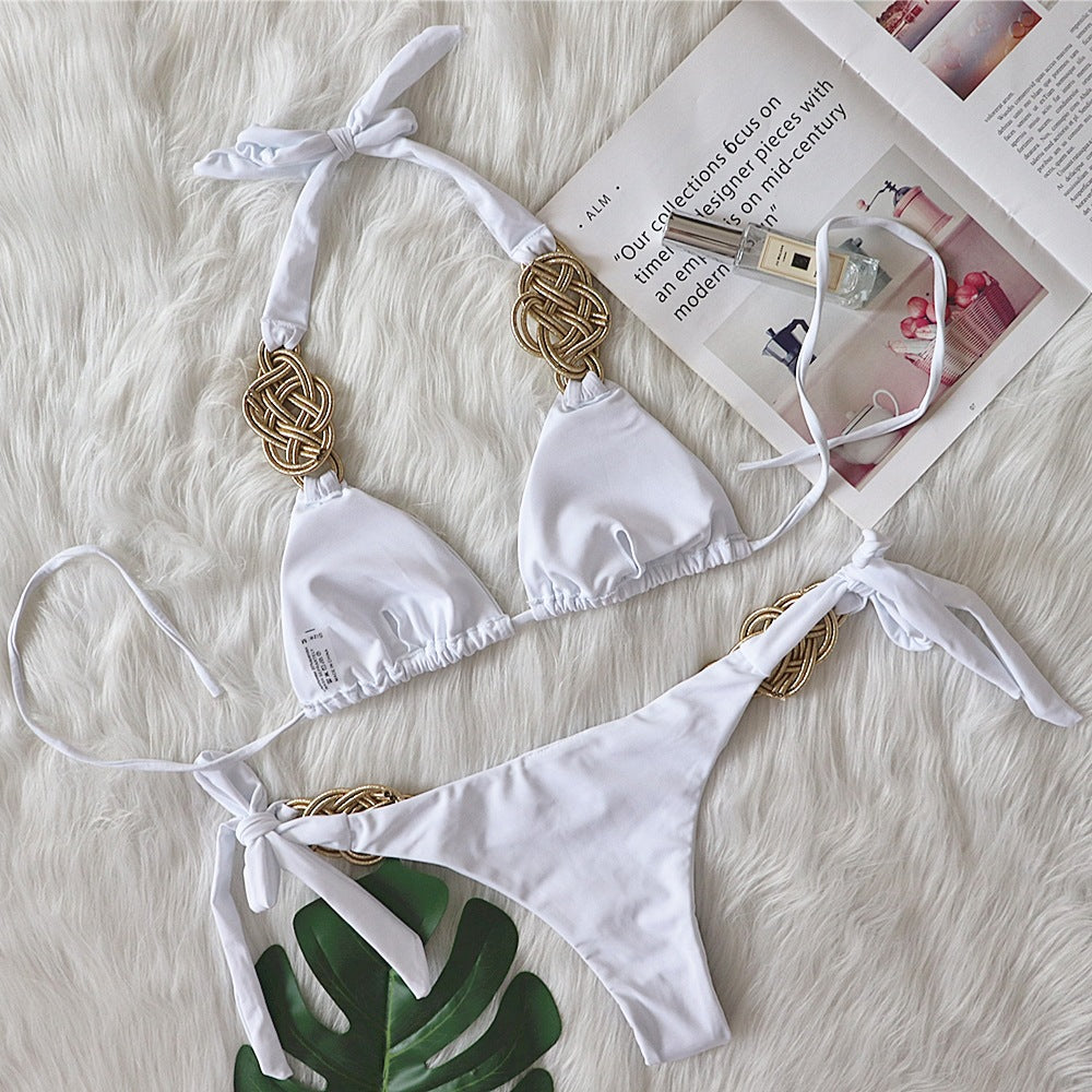 Hand-Woven Solid Color - Bikini (7516577857624)