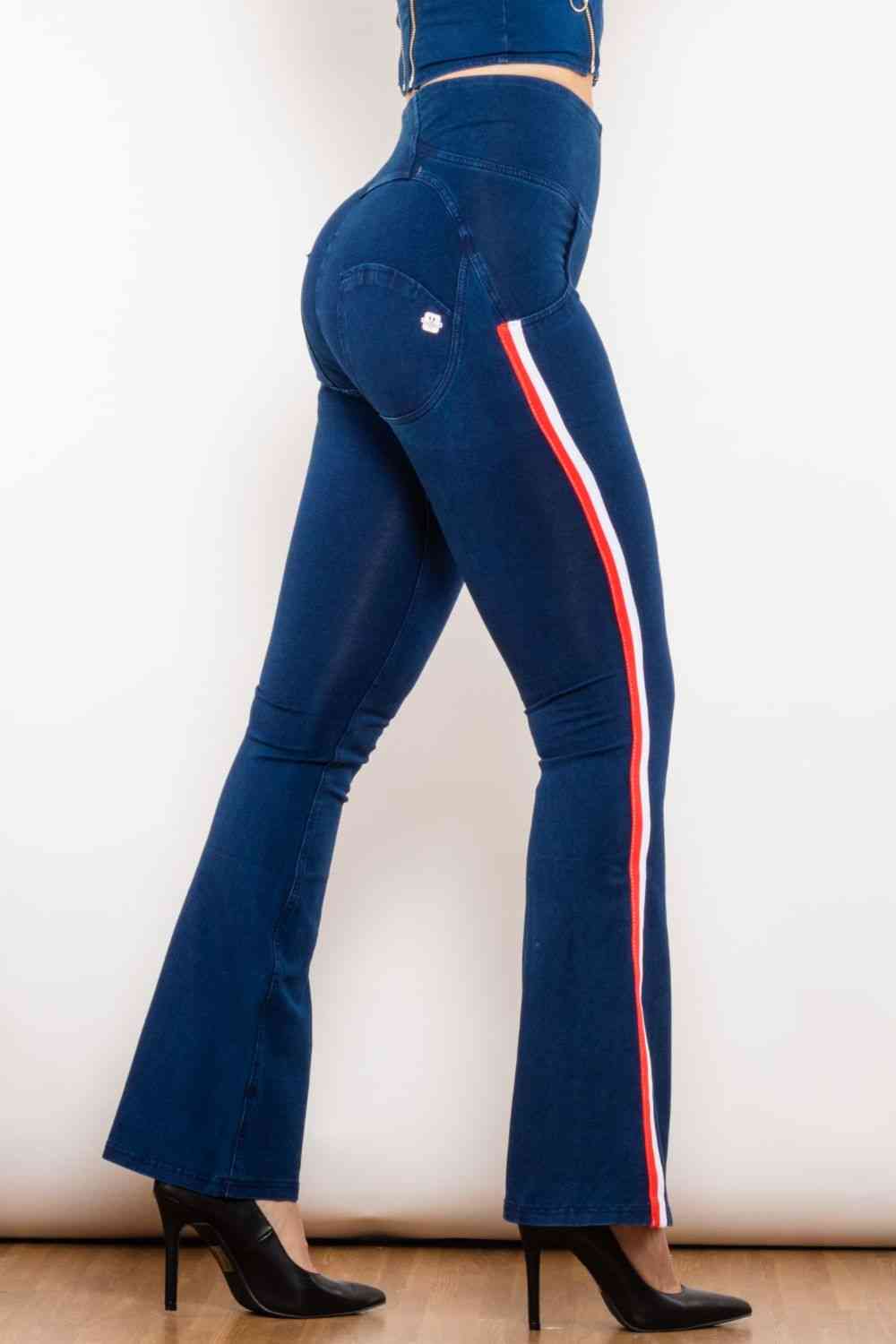 Apple/Mac - Side Stripe Zip Closure Bootcut Jeans (7486624137304)