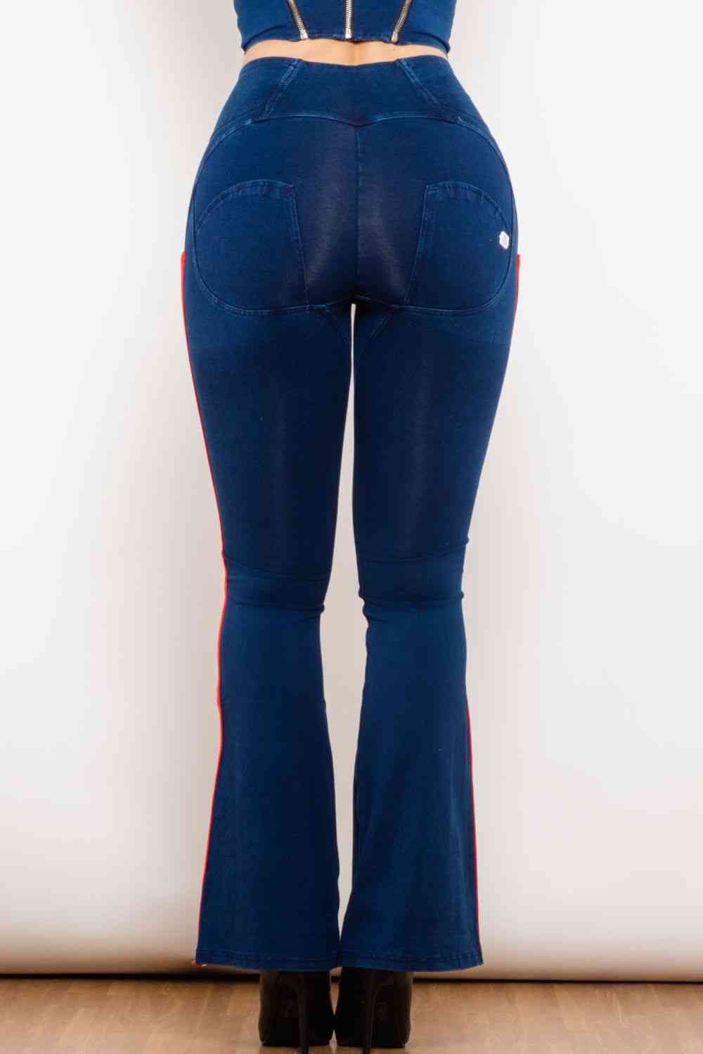 Apple/Mac - Side Stripe Zip Closure Bootcut Jeans (7486624137304)