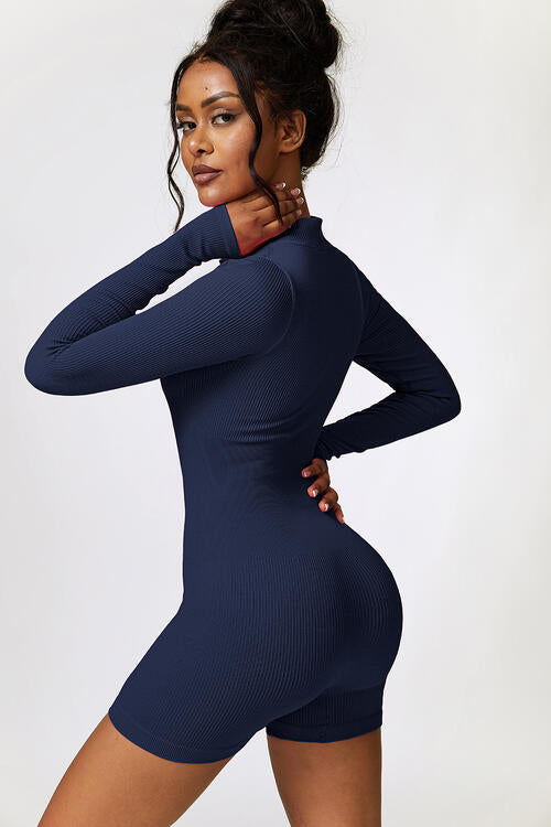 Romper Active - Half-Zip Long Sleeve Active Romper (7484684501080)