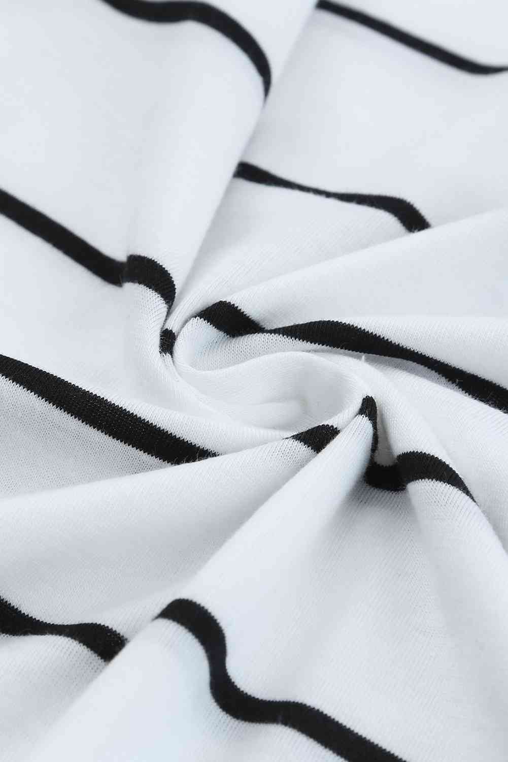 Striped Slit Sleeveless - Maxi Dress (7515562672216)