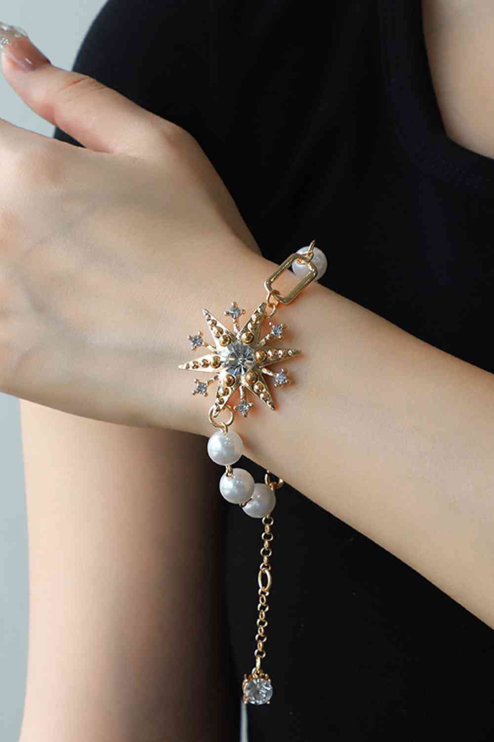 Synthetic Pearl Star Shape - Alloy Bracelet (7500202606680)
