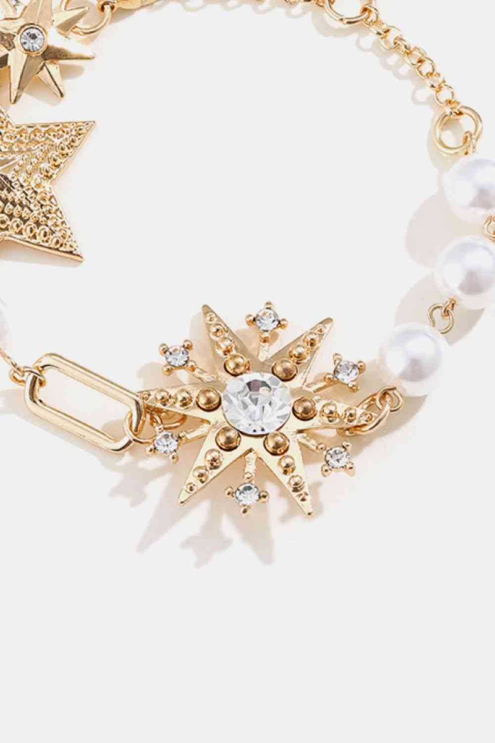 Synthetic Pearl Star Shape - Alloy Bracelet (7500202606680)