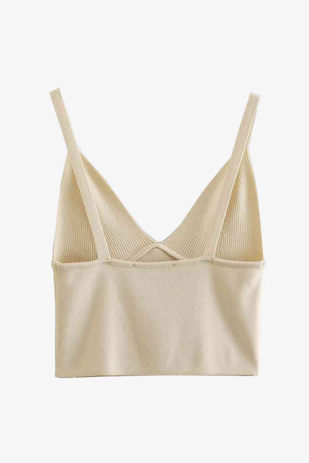 Cami Wide Waistband Ribbed V-Neck & Skirt Set (7501465223256)