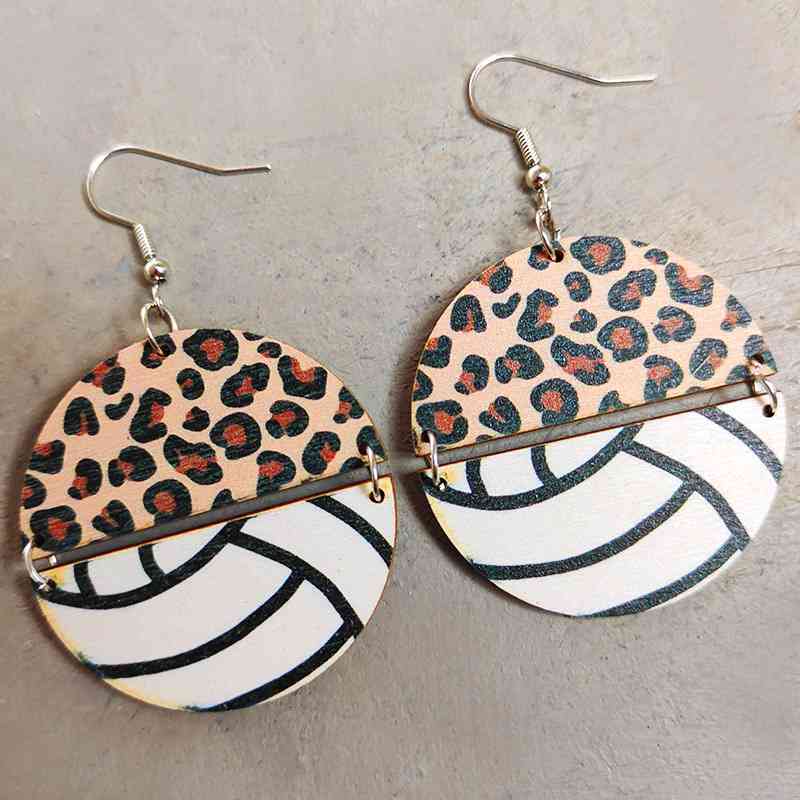 Round Shape - Wooden Dangle Earrings (7499304009816)