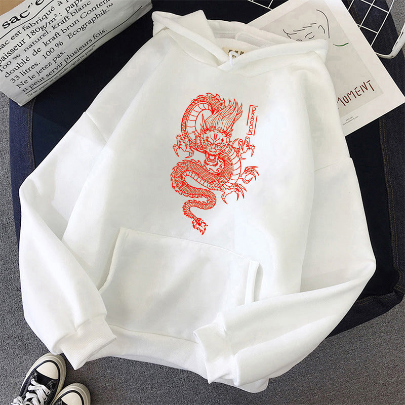 Harajuku - Unisex Vintage Dragon Hoodie (7522150187096)