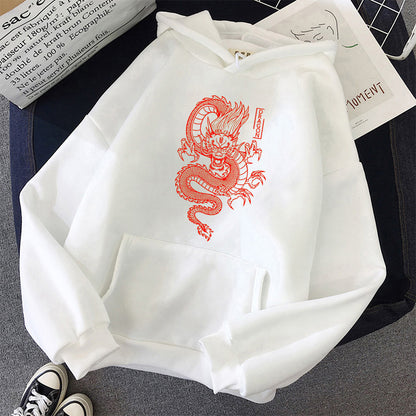 Harajuku - Unisex Vintage Dragon Hoodie (7522150187096)