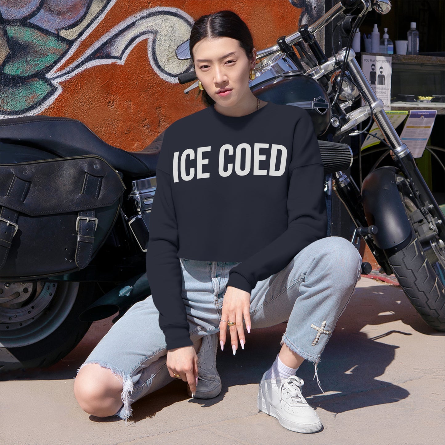 ICE COED Cropped Sweatshirt (7522105753688)