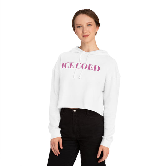 ICE COED - Cropped Hooded Sweatshirt Magenta (7479265787992)