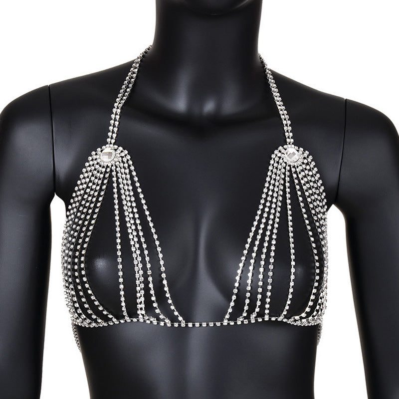 Diamoned-Out! - Hollowed-Out Diamond Fishnet Style Bra (7517781000280)
