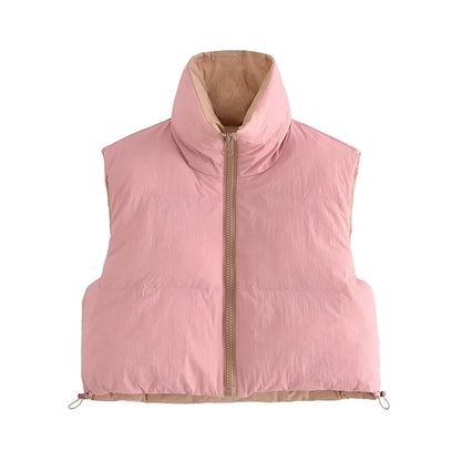 Reversible Cotton-Padded Vest Coat (7516614590552)