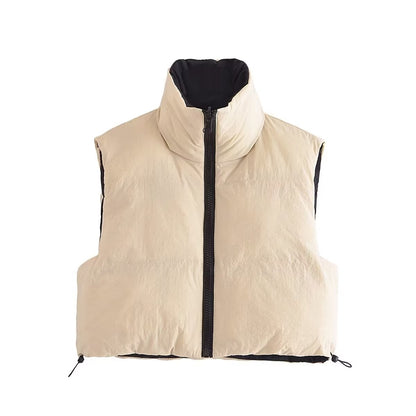 Reversible Cotton-Padded Vest Coat (7516614590552)