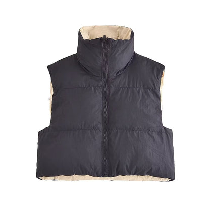 Reversible Cotton-Padded Vest Coat (7516614590552)