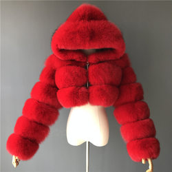 Me So Warm! - Chunky Hooded Fur Coat (7516640280664)