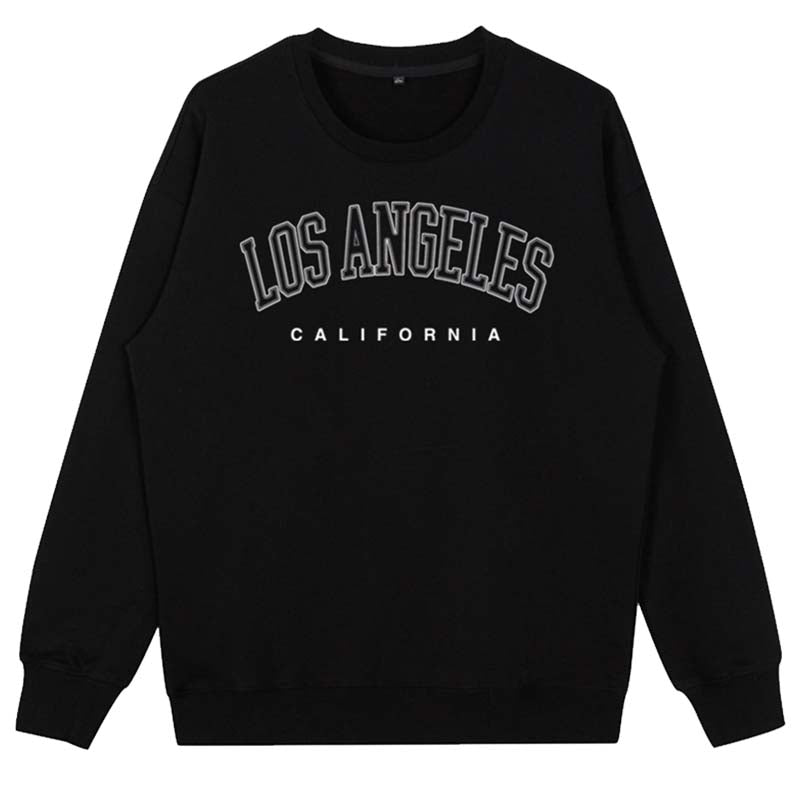Sweater Comfy - Graphic Printed Fleece Round Neck Loose Long Sleeves Sweater (7517819961432)