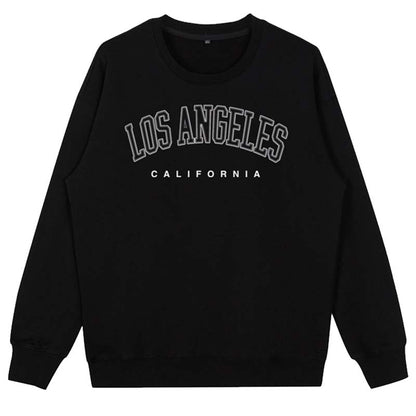 Sweater Comfy - Graphic Printed Fleece Round Neck Loose Long Sleeves Sweater (7517819961432)