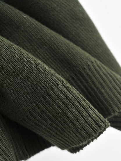 Round Neck Slim-Fit Sleeveless Knitted Shaped Vest Sweater