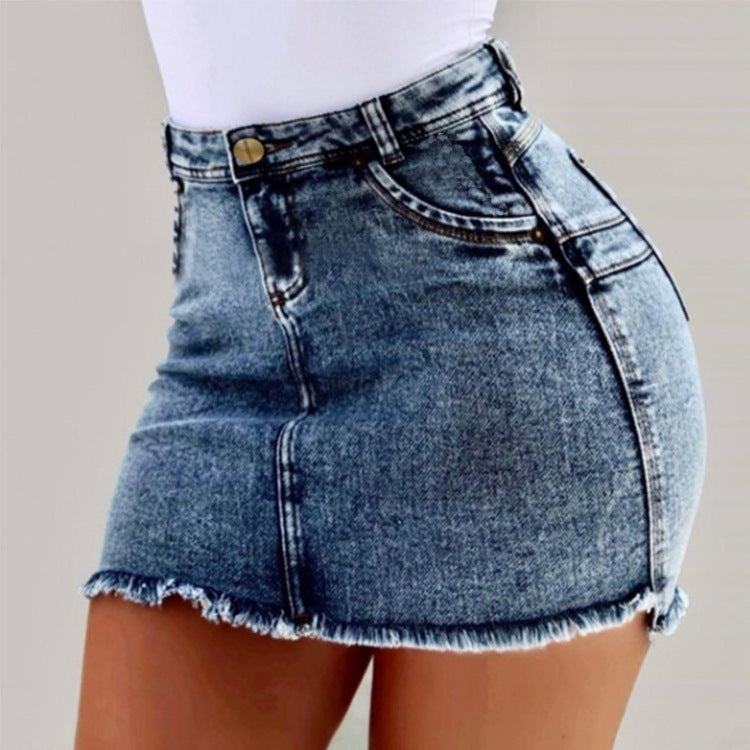 Plain Denim - Denim Skirt (7519213551704)