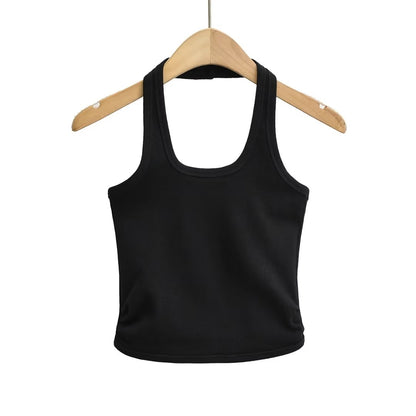 Square Collar Slim-Fit Vest Sling Top